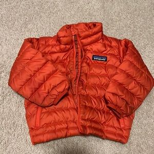 Toddler Patagonia Jacket - Orange, 12-18 mos. Style: Down Sweater